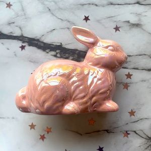 Pink ceramic bunny